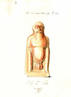 195G terracotta bearded male figure